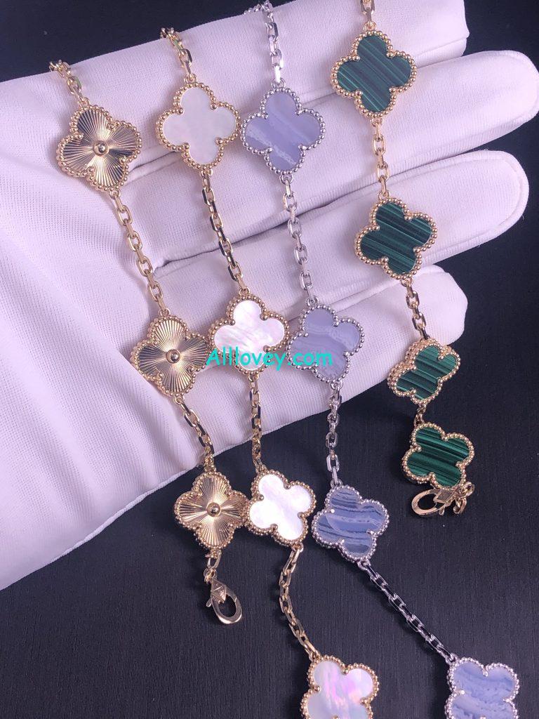 Van Cleef Arpels alhambra necklace and bracelets (2) Van Cleef Arpels alhambra necklace and bracelets