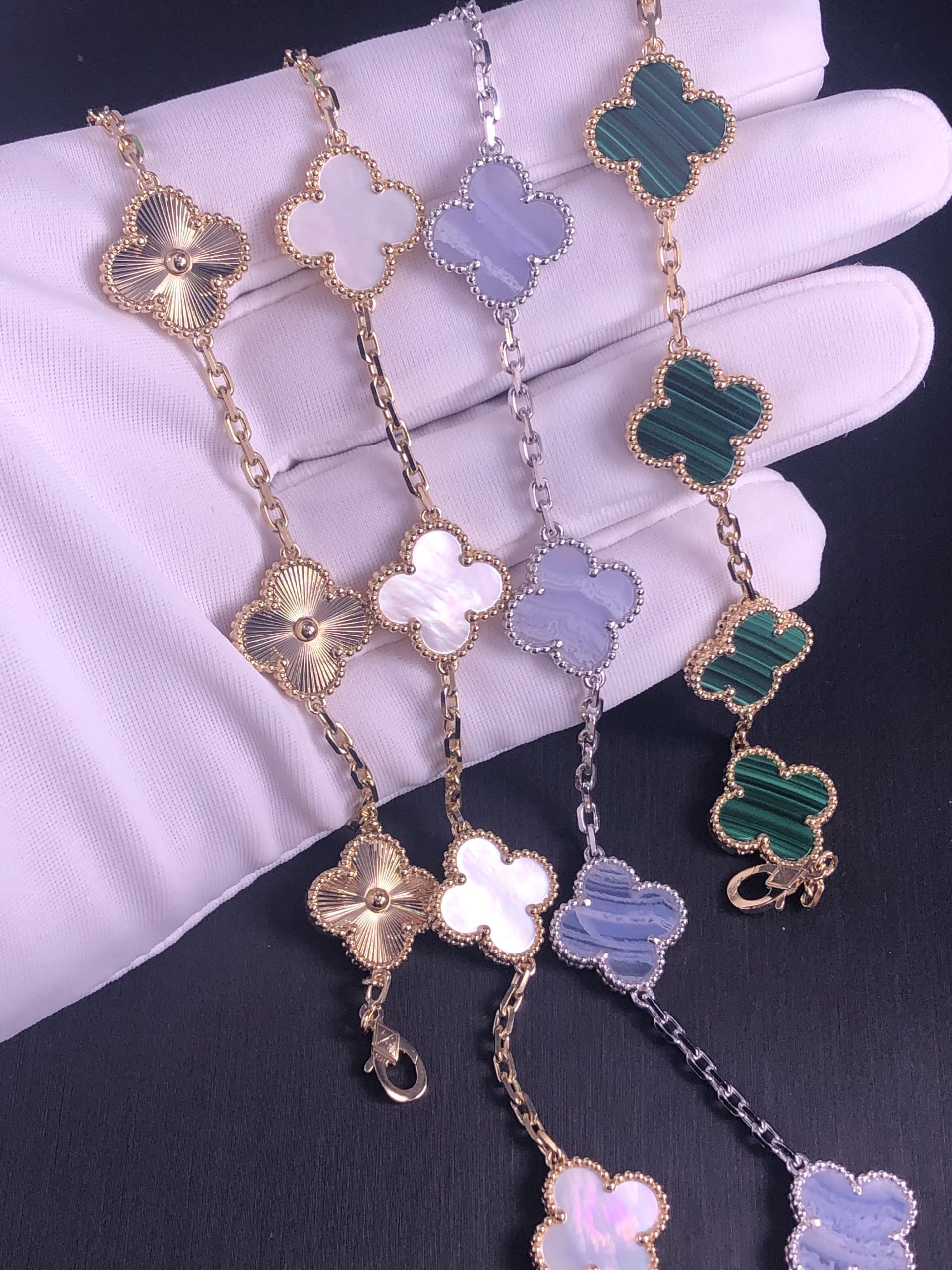 Van Cleef Arpels alhambra necklace and bracelets