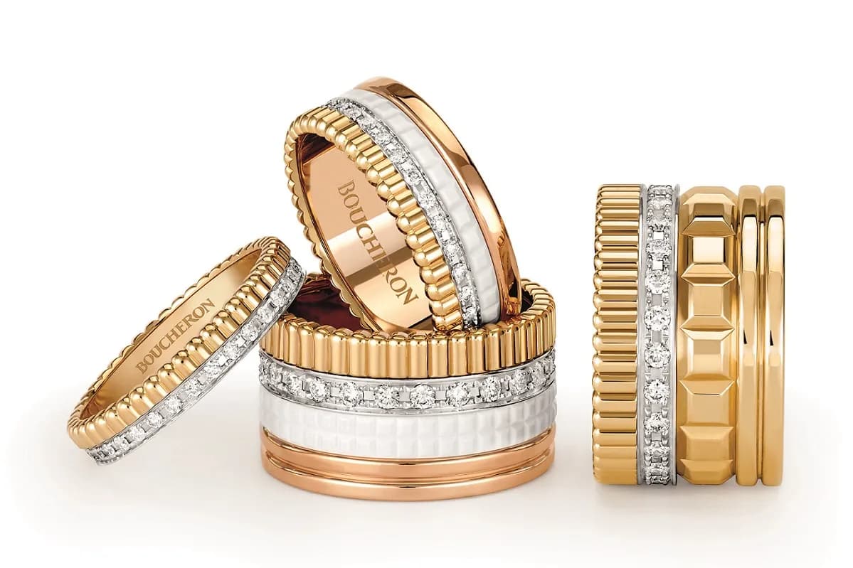 18k gold Boucheron quatre diamond ring copy