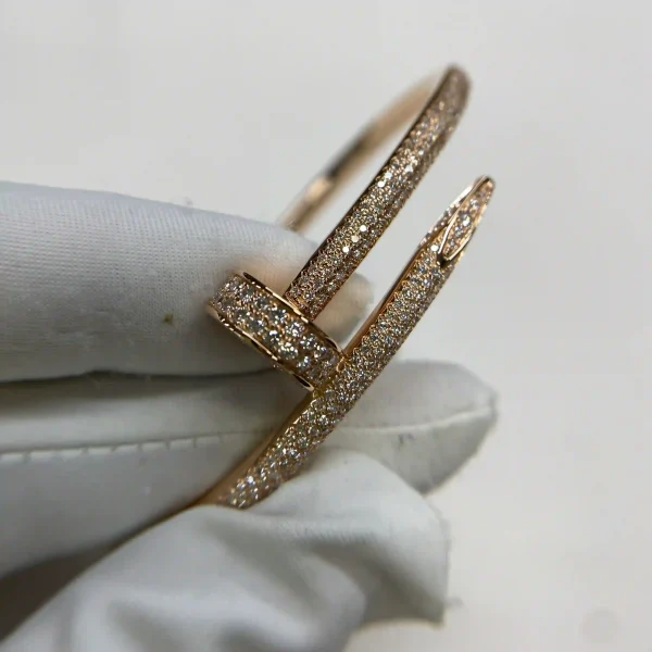 18K Rose Gold Cartier Juste un Clou Bracelet Classic Model Diamonds Ref. N6702117