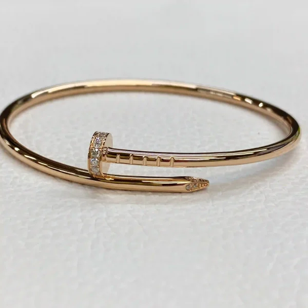 18K Rose Gold Cartier Juste un Clou Bracelet Small Model Diamonds Ref. B6065817