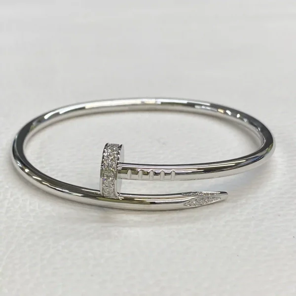 18K White Gold Cartier Juste un Clou Blacelet Classic Model Diamonds Ref. B6048717