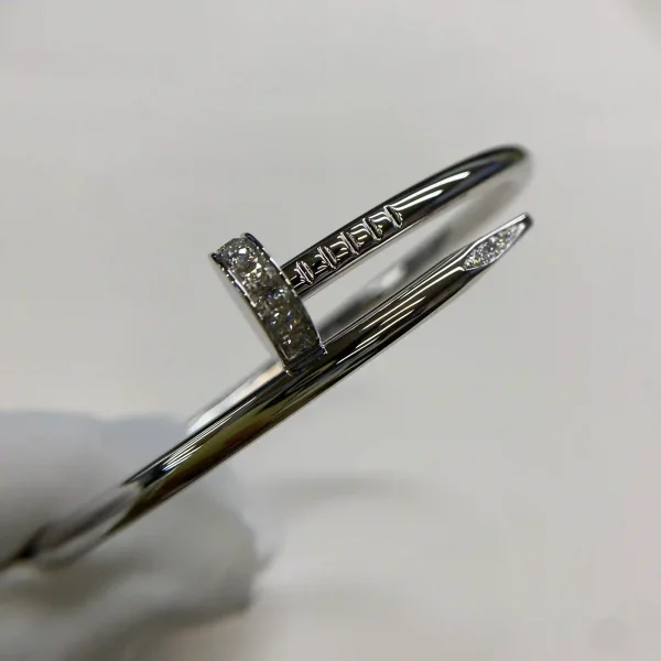 18K White Gold Cartier Juste un Clou Blacelet Classic Model Diamonds Ref. B6048717