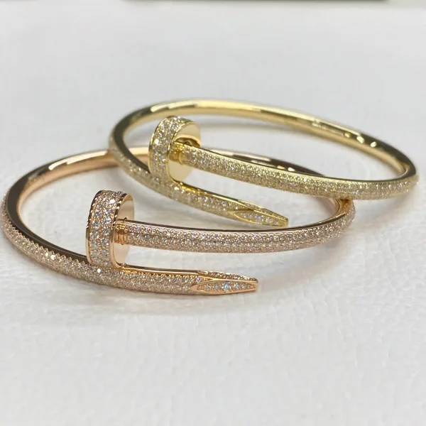 18K Yellow Gold Cartier Juste un Clou Bracelet Classic Model Diamonds Ref. N6709817