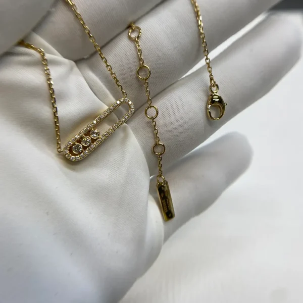 18K Yellow Gold Messika Baby Move Pave Bracelet 04325