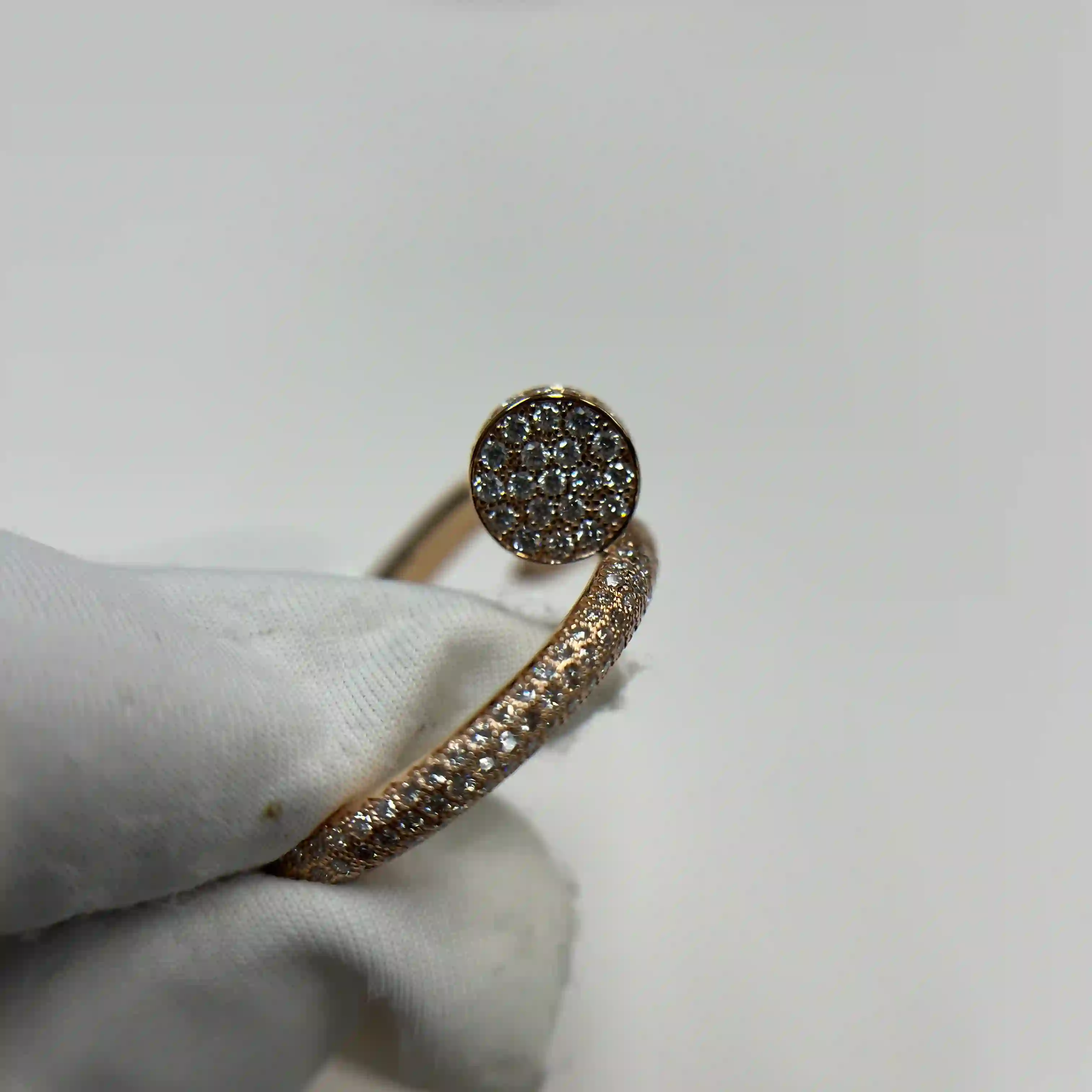 18K Rose Gold Cartier Juste un Clou Ring Classic Model Paved Ref. N4748652 (5) 18K Rose Gold Cartier Juste un Clou Ring Classic Model Paved Ref. N4748652