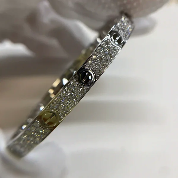 18K White Gold Cartier LOVE Bracelet Classic Model Paved Ref. N6727017