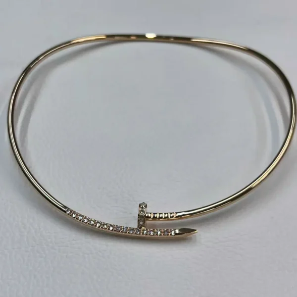 18K Rose Gold Cartier Juste un Clou Necklace Small Model Reverse-set Diamonds Ref. N7424571