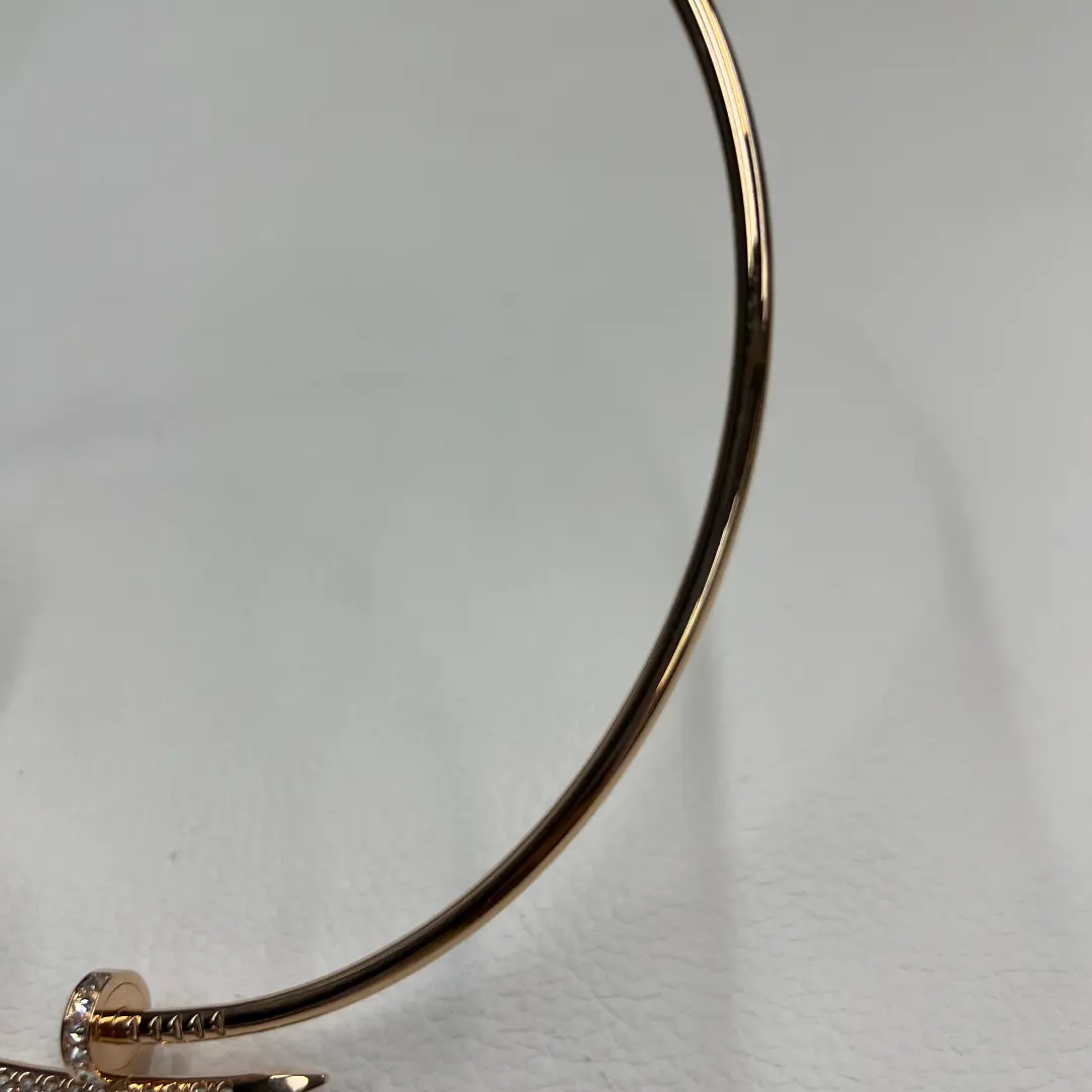 18K Rose Gold Cartier Juste un Clou Necklace Small Model Reverse-set Diamonds Ref. N7424571 (2) 18K Rose Gold Cartier Juste un Clou Necklace Small Model Reverse-set Diamonds Ref. N7424571