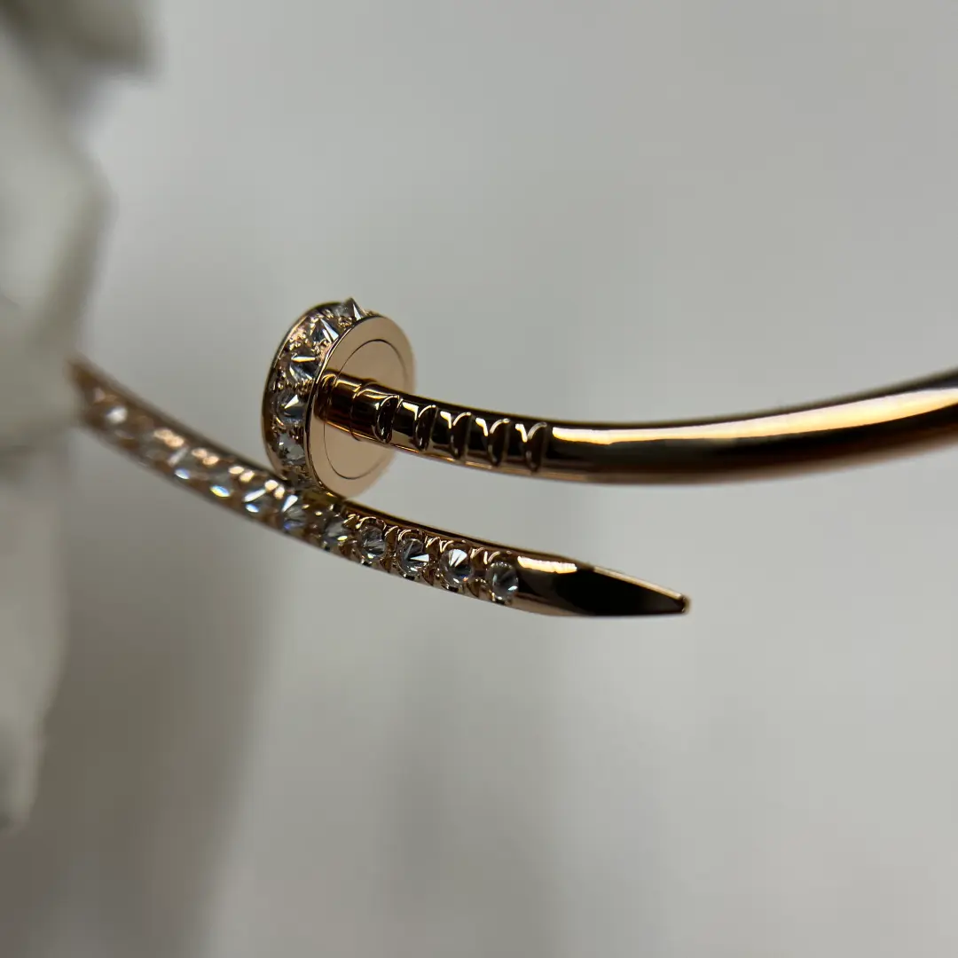 18K Rose Gold Cartier Juste un Clou Necklace Small Model Reverse-set Diamonds Ref. N7424571 (3) 18K Rose Gold Cartier Juste un Clou Necklace Small Model Reverse-set Diamonds Ref. N7424571