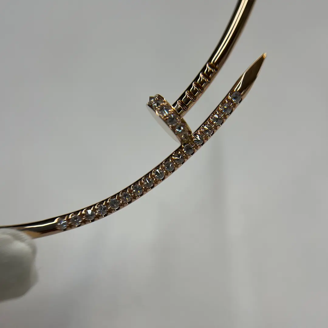 18K Rose Gold Cartier Juste un Clou Necklace Small Model Reverse-set Diamonds Ref. N7424571 (4) 18K Rose Gold Cartier Juste un Clou Necklace Small Model Reverse-set Diamonds Ref. N7424571