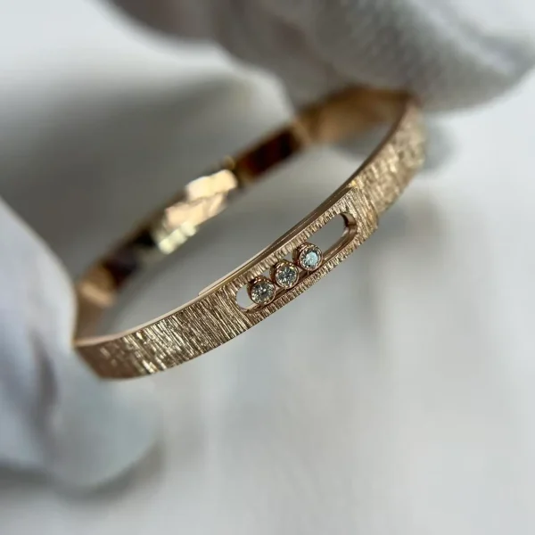 18K Rose Gold Messika Move Noa Chiseled Bracelet Medium Model