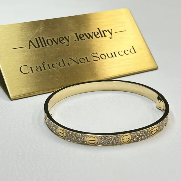 18K Yellow Gold Cartier Love Bracelet Classic Model Paved Ref. N6726917