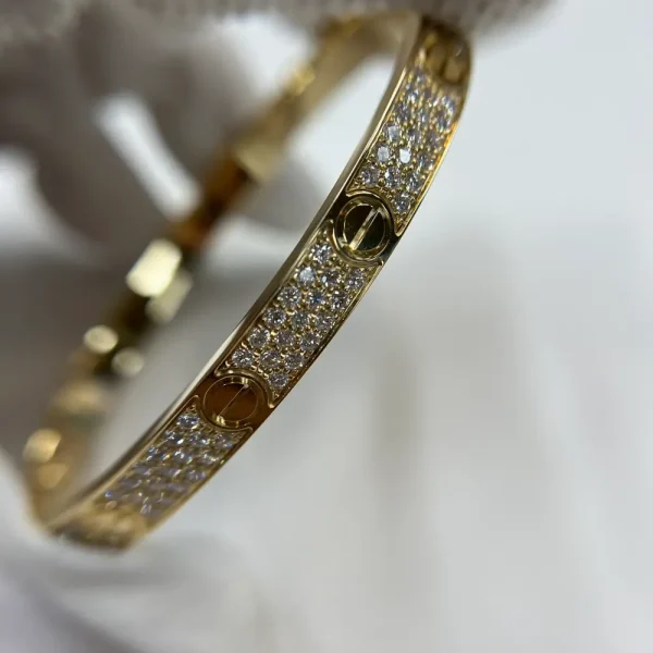 18K Yellow Gold Cartier Love Bracelet Classic Model Paved Ref. N6726917