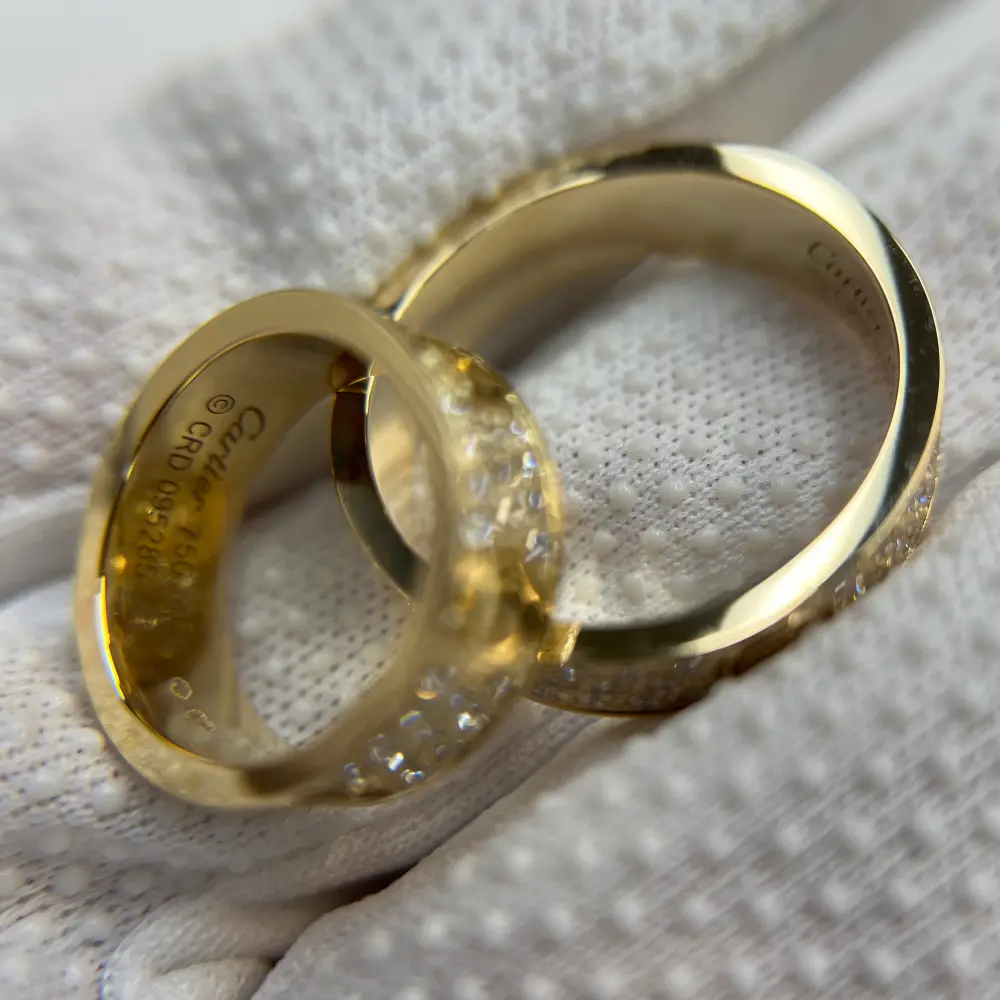 18K Yellow Gold Cartier Love Rng Classic Model Paved Ref. B4238900 (4) 18K Yellow Gold Cartier Love Rng Classic Model Paved Ref. B4238900