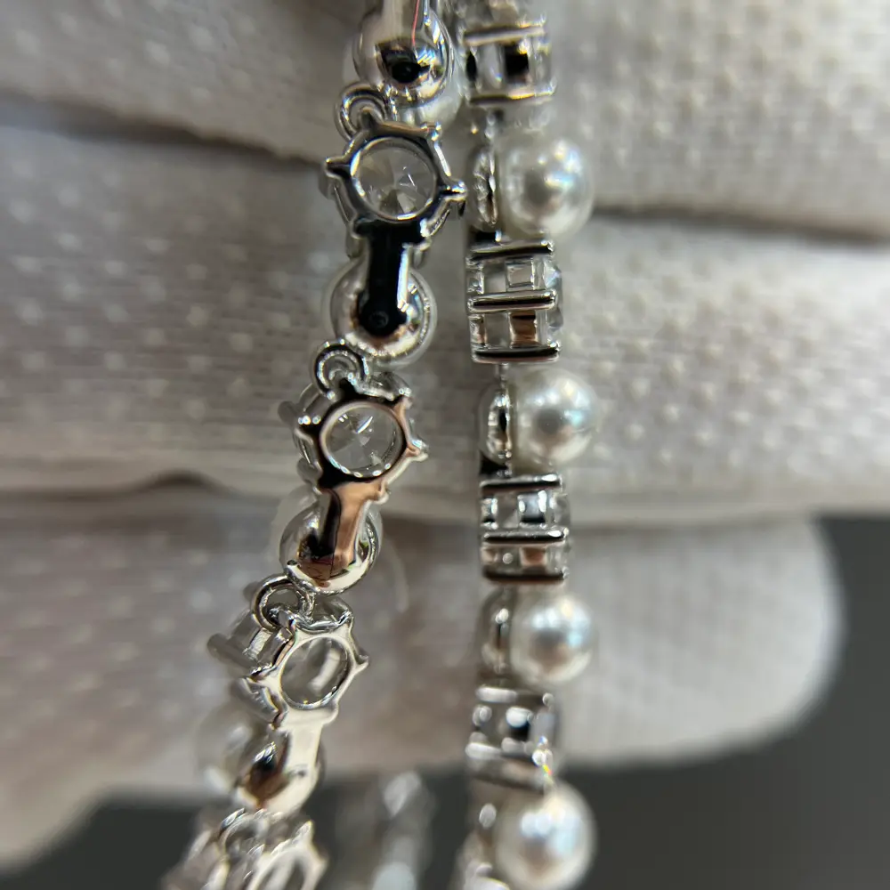 Custom 925 Sterling Silver Pearl Jewelry Set with Cubic Zirconia Bracelet Necklace Stud Earrings (4) Custom 925 Sterling Silver Pearl Jewelry Set with Cubic Zirconia Bracelet Necklace Stud Earrings